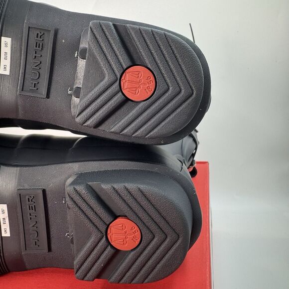 New Hunter Women's Navy (NVY)Blue Original Short Back Adjustable Rain Boots Sz 7 - Picture 8 of 13